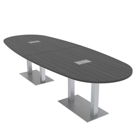 Skutchi Designs 45 in W, 120 in L, 29 in H, Engineered Wood Top, Grey HAR-BOVL-46X119-DOU-ELEC-ASIANNIGHT